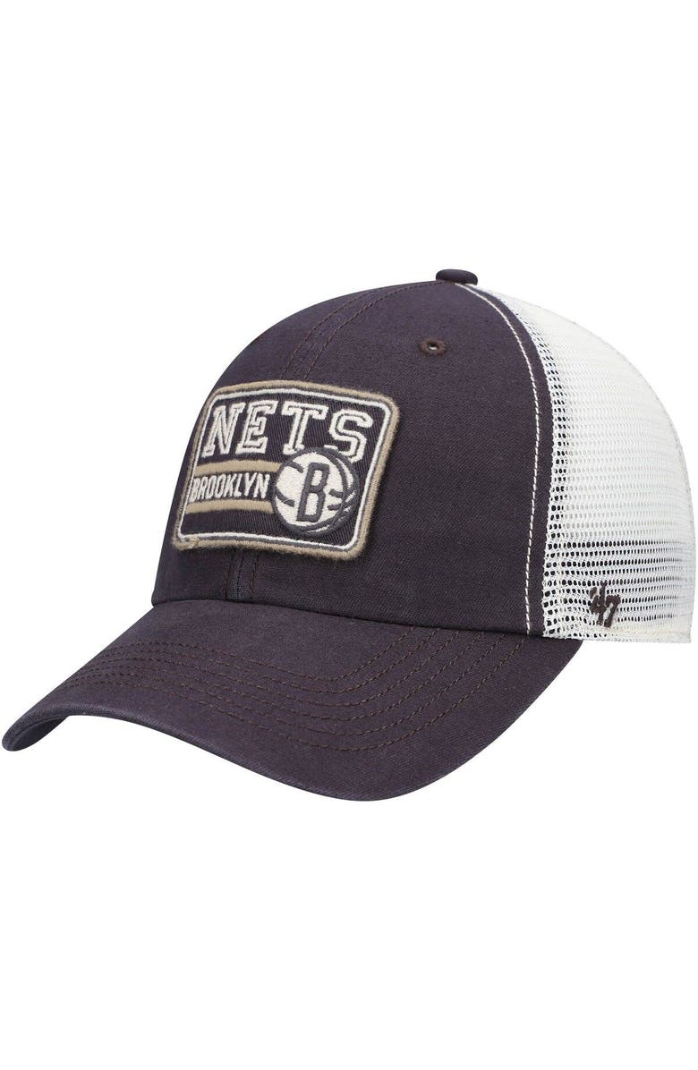 '47 Men's '47 Charcoal Brooklyn Nets Off Ramp Trucker Snapback Hat, Main, color,