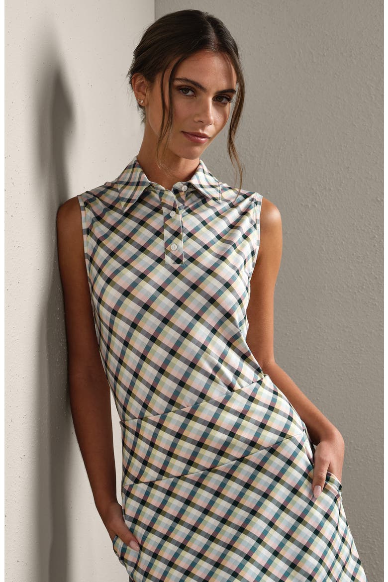 Course To Court Sleeveless UPF 50+ Polo, Alternate, color, NAVY MULTI PLAID