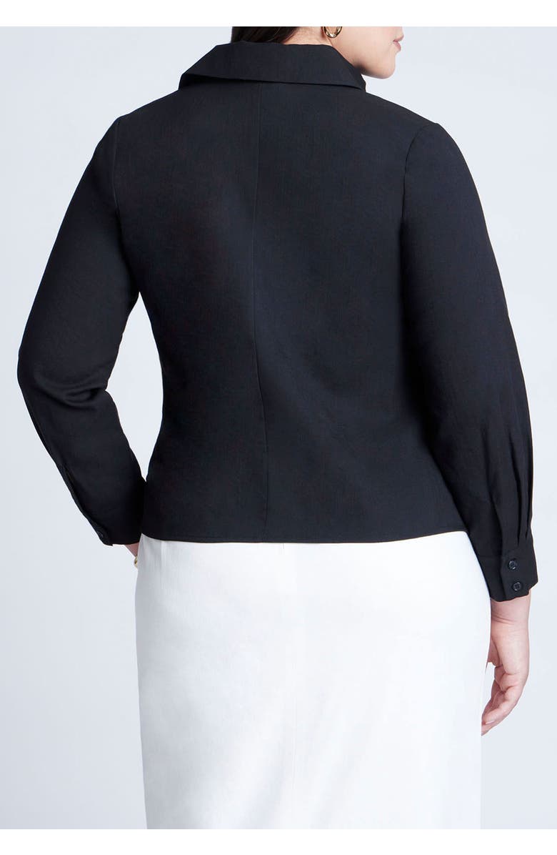 ELOQUII Hip Tie Collared Shirt, Main, color, 