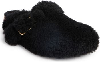Boston Big Buckle Genuine Shearling Clog