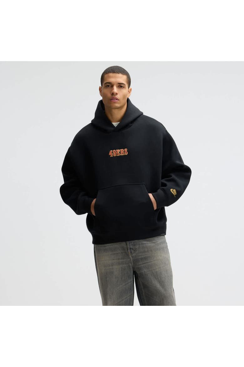 Men's Nike Black San Francisco 49ers 2025 Rivalries Collection Oversized Tech Fleece Hoodie, Main, color, Black