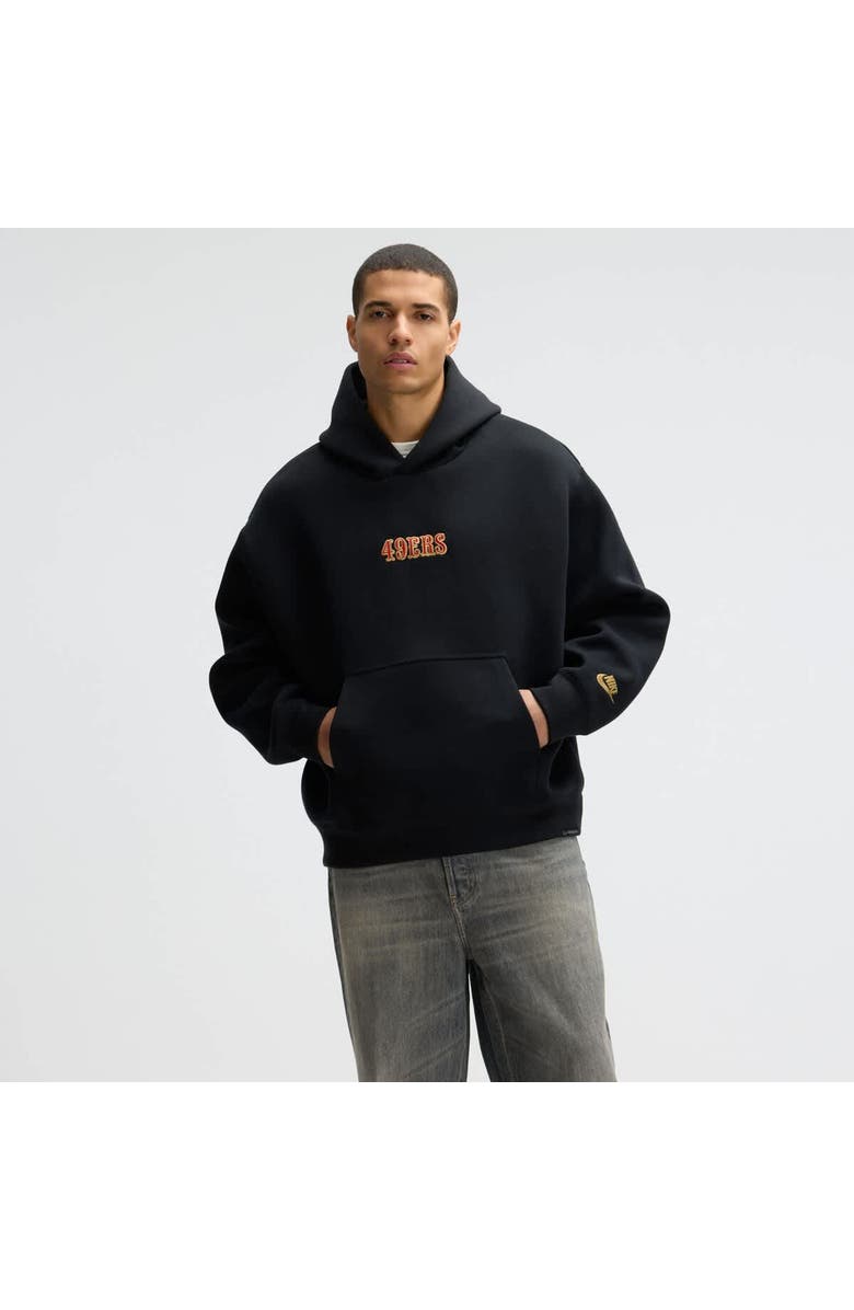 Nike Men's Nike Black San Francisco 49ers 2025 Rivalries Collection Oversized Tech Fleece Hoodie, Main, color, Black