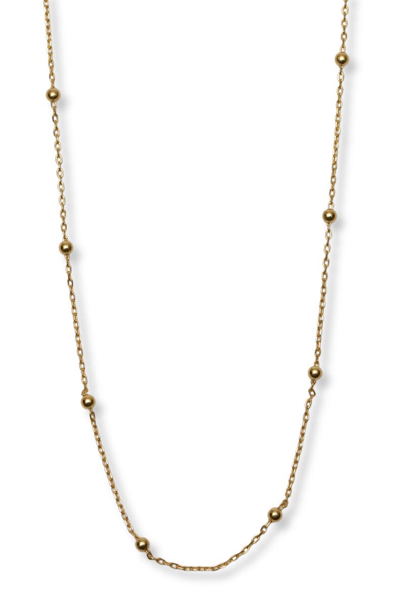 Ball Station Necklace, Main, color, GOLD
