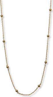 Argento Vivo Sterling Silver Ball Station Necklace