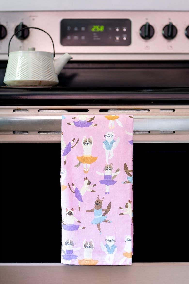 Cat Kitchen Towels - Pirouettes, Poses, and Purrs, Alternate, color, Pirouettes, Poses, and Purrs