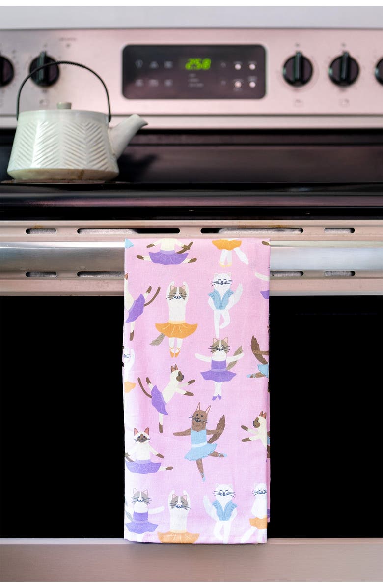 Cattington Cat Kitchen Towels - Pirouettes, Poses, and Purrs, Alternate, color, Pirouettes, Poses, And Purrs