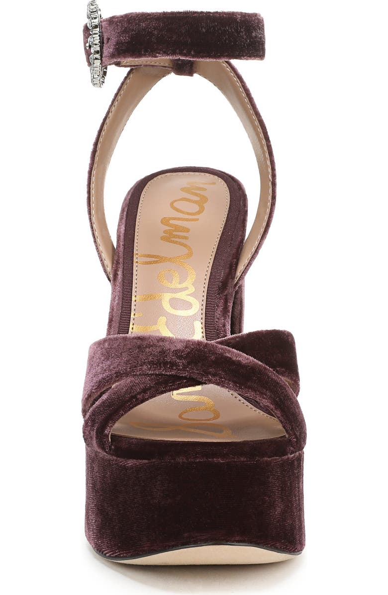 Sam Edelman Savannah Glow Ankle Strap Platform Sandal, Alternate, color, Parisian Plum