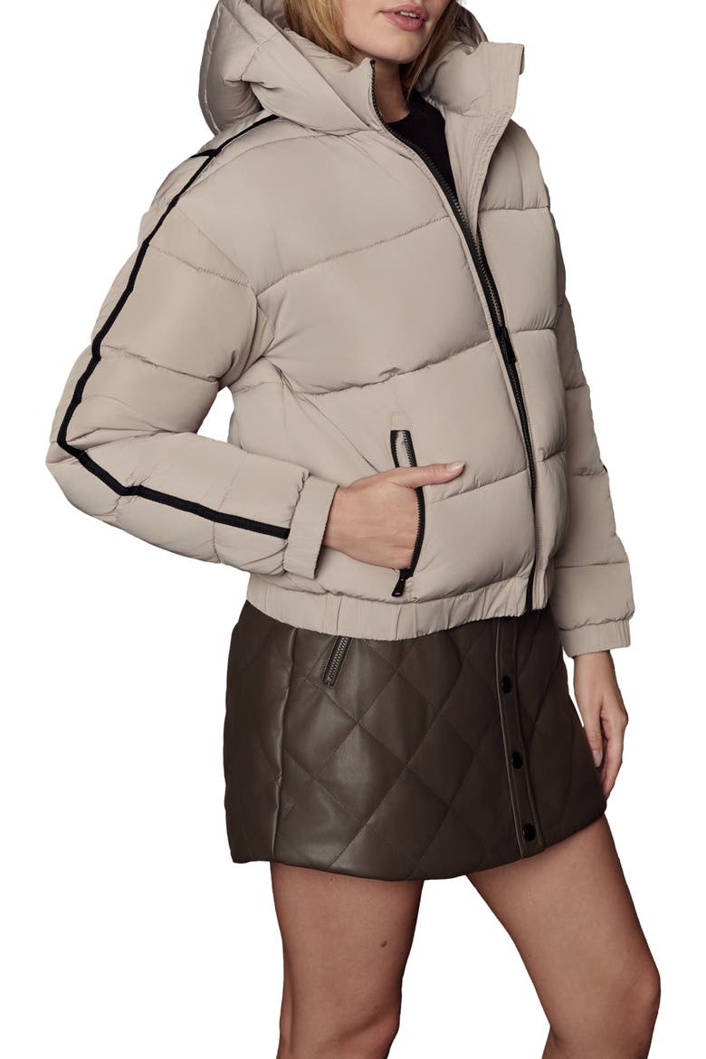 Whitney Water Repellent Hooded Puffer Jacket, Alternate, color, STONE
