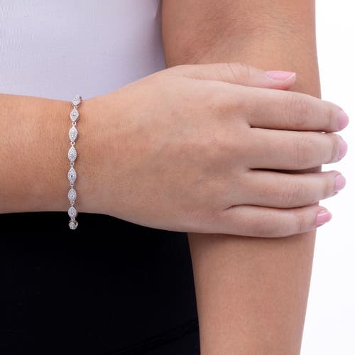 Anna Zuckerman House Of Marquee Dainty Bracelet In White Diamond Crystalline