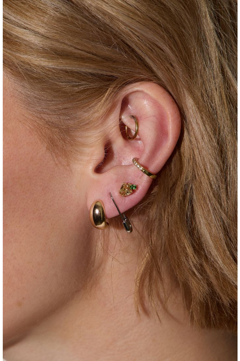Dome Stud Earrings, Alternate, color, Gold