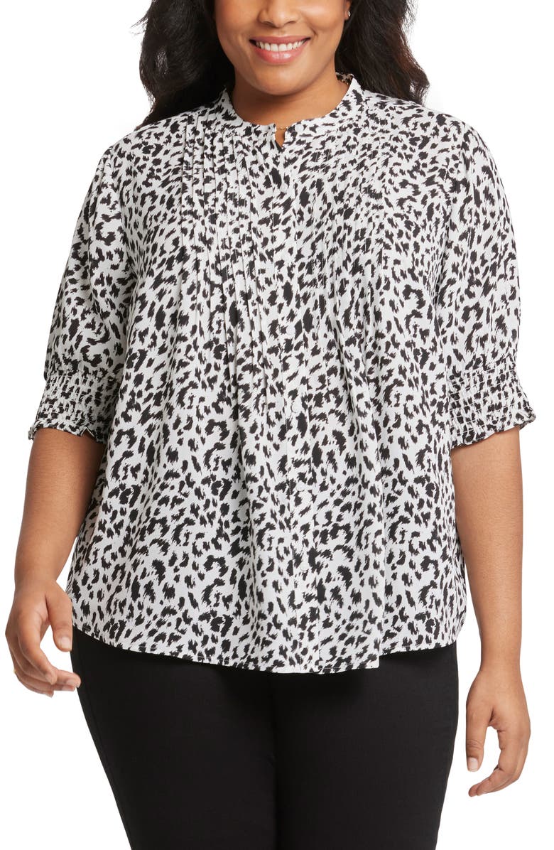 NYDJ Print Peasant Top, Main, color, Gato