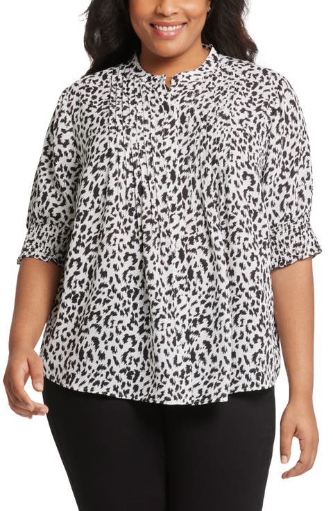 Print Peasant Top (Plus)