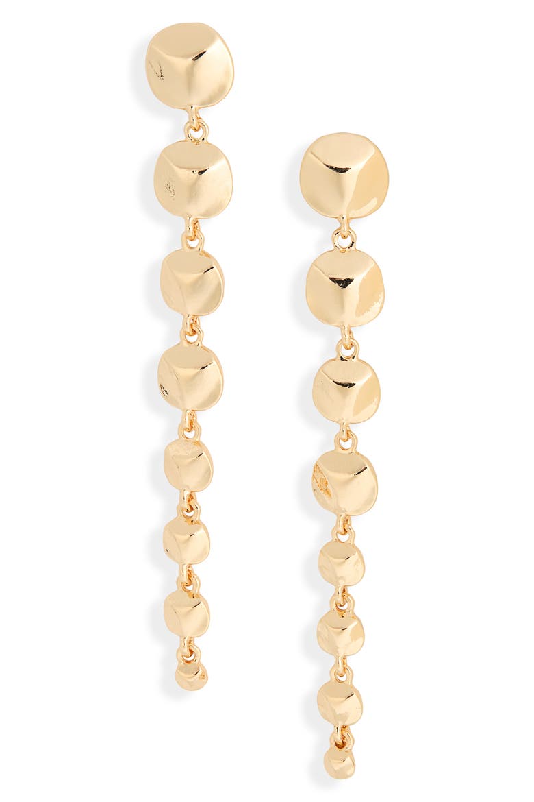 Cascading Linear Drop Earrings, Main, color, GOLD