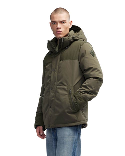 Pajar Wiyot Mixed Media Lightweight Jacket In Green