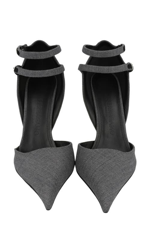 Ferragamo Wedge Heel Pump In Gray