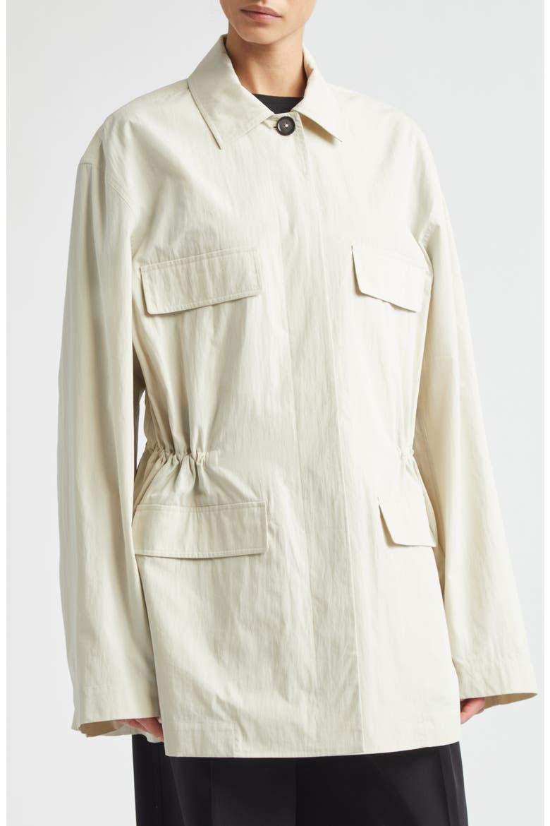 Fluid Woven Polo Shirt, Alternate, color, OVERCAST BEIGE