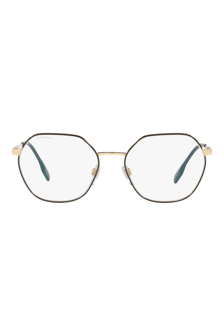 54mm Irregular Blue Light Blocking Glasses, Main, color, BLACK / CLEAR BLUE LIGHT