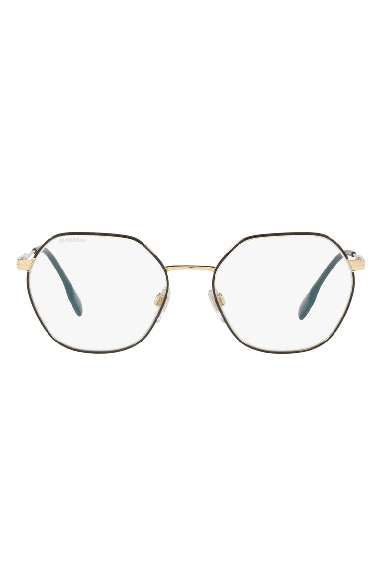 Burberry 54mm Irregular Blue Light Blocking Glasses, Main, color,