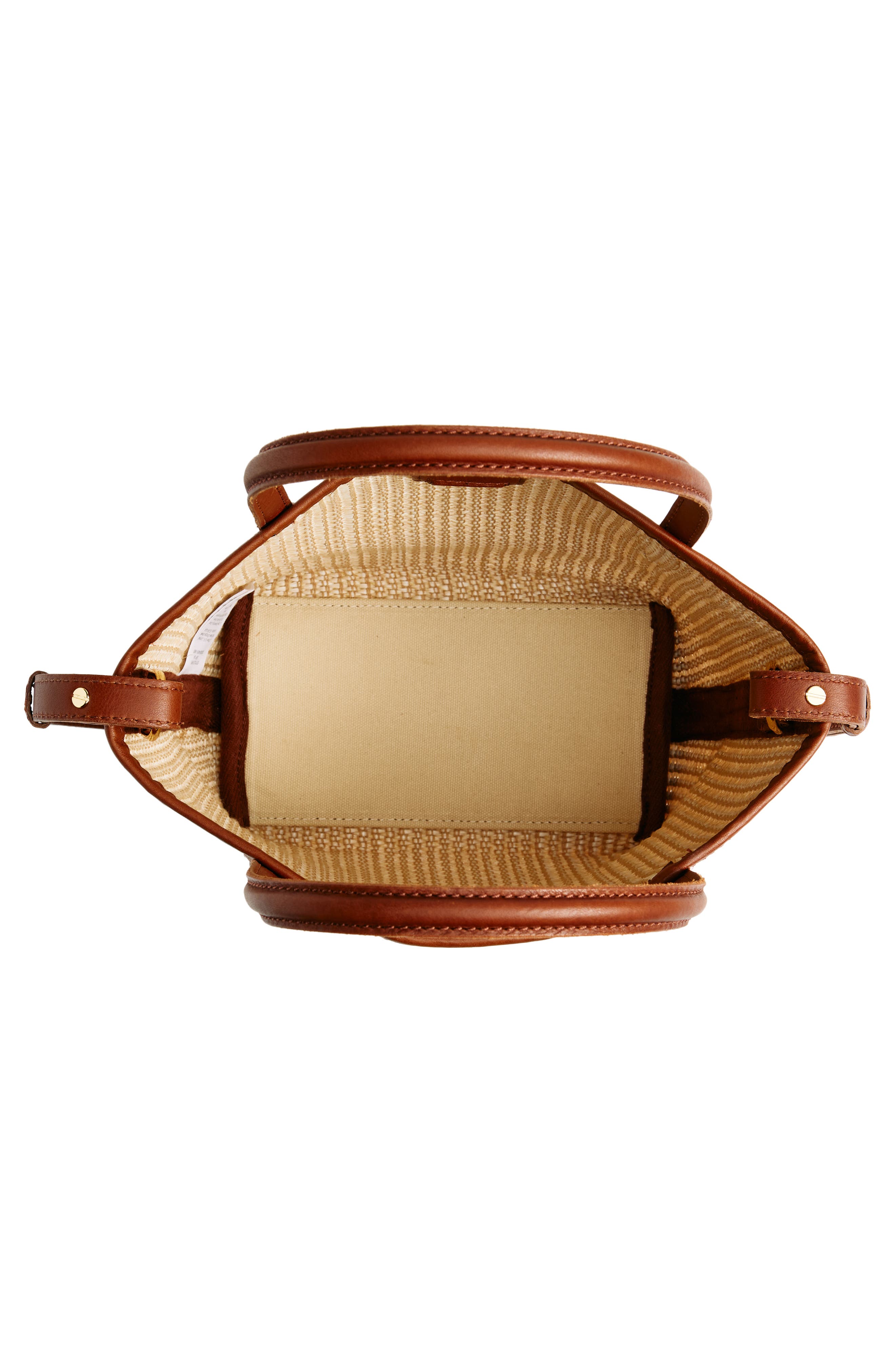 Madewell The Mini Straw Shopper Tote, Alternate, color, Rustic Twig Multi