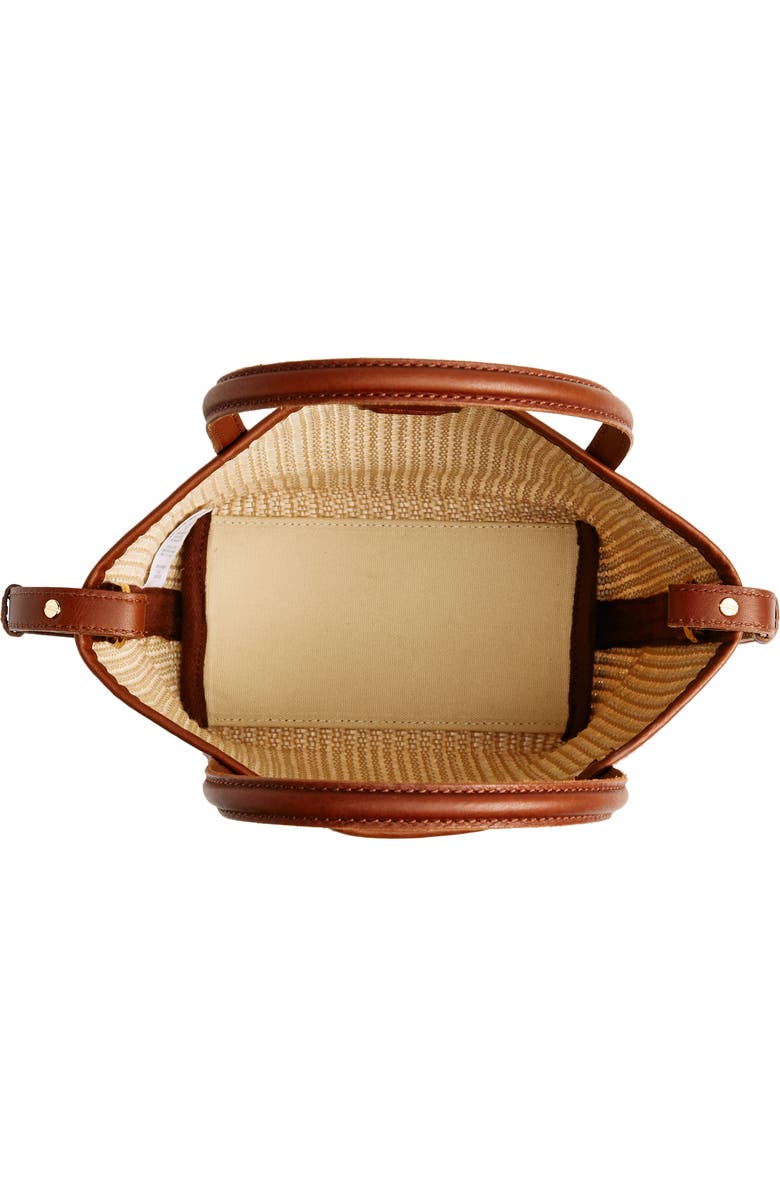 Madewell The Mini Straw Shopper Tote, Alternate, color, Rustic Twig Multi