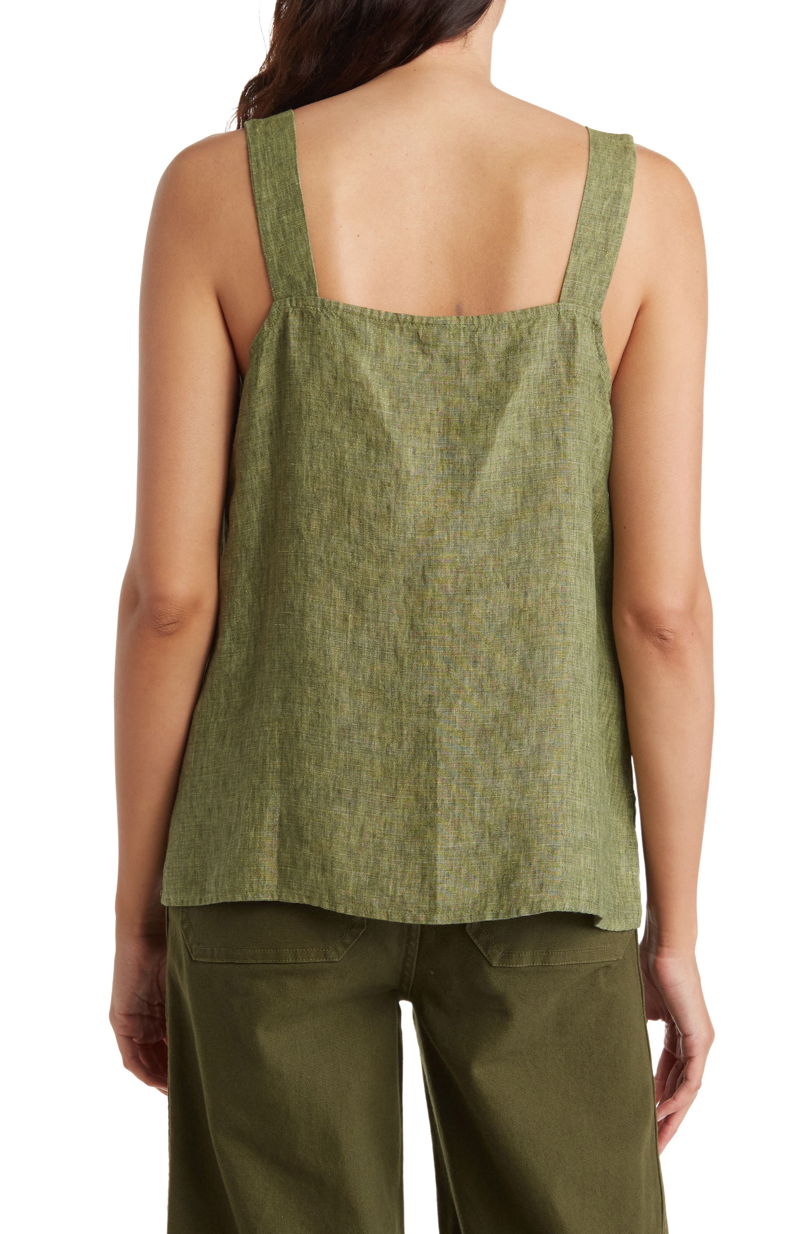 Eileen Fisher Square Neck Organic Linen Camisole (Women) | Nordstrom