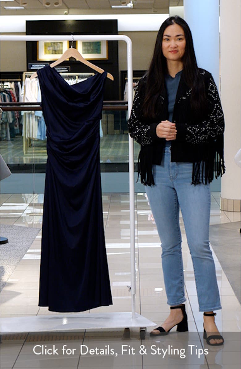 Phare One-Shoulder Stretch Silk Midi Dress, sales video thumbnail