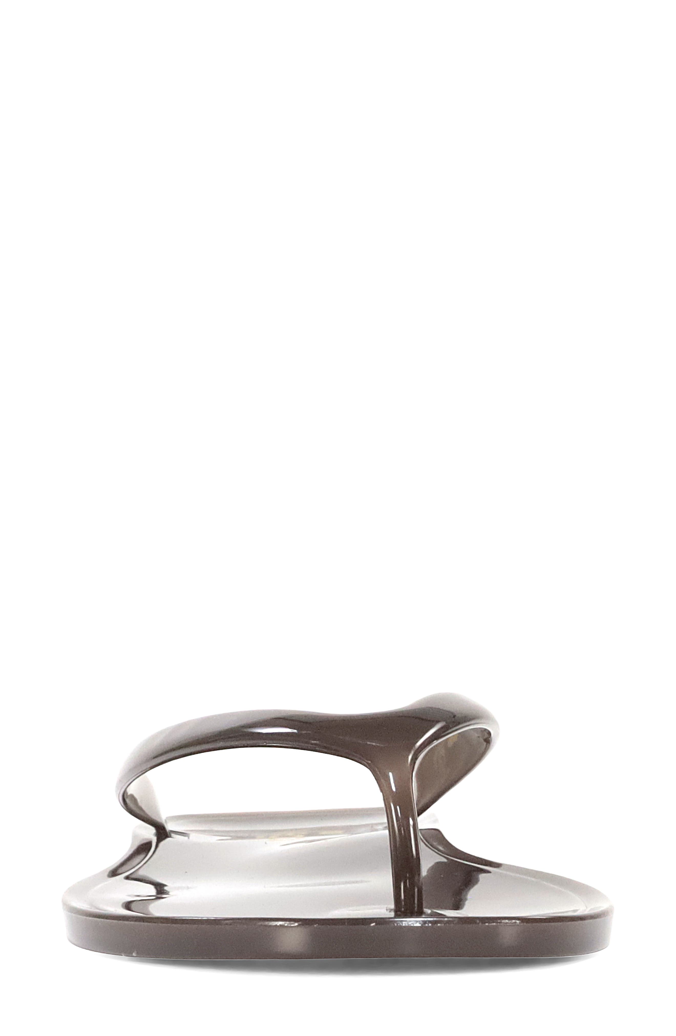 Avery Thong Sandal, Alternate, color, DARK BROWN PVC TRANSLUCENT
