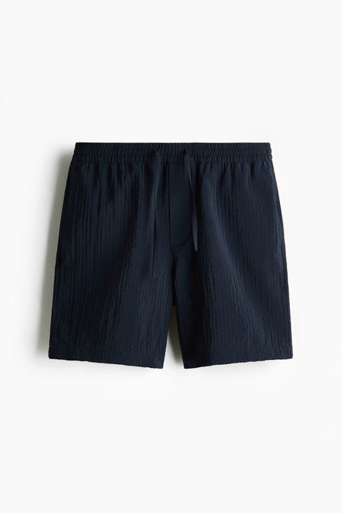 Relaxed Fit Textured Shorts
