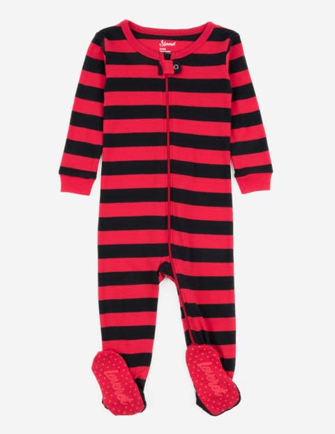 Kids Cotton Footed Pajamas, Solids, Stripes & Tie Dye (Toddler, Little Kid & Big Kid)