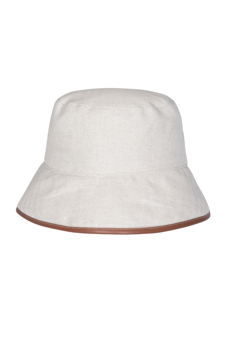 Lauren Ralph Lauren Herringbone Bucket With Hotel Logo, Alternate, color, Birch Tan