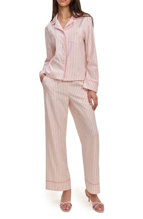Coco Contrast Piping Stretch Organic Cotton Pajamas