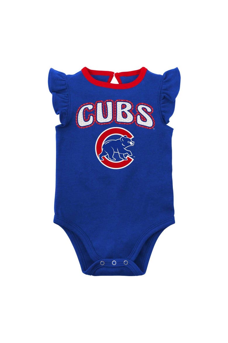 Infant Royal/Heather Gray Chicago Cubs Little Fan Two-Pack Bodysuit Set, Alternate, color, Royal