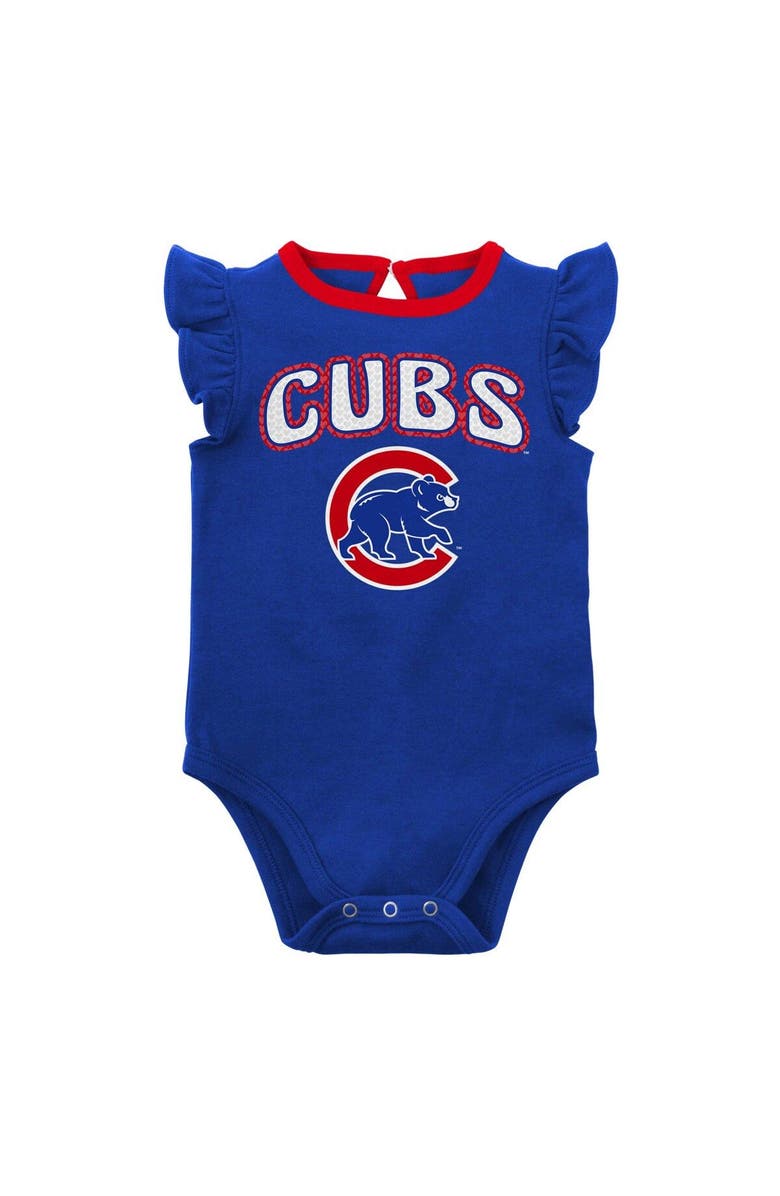 Outerstuff Infant Royal/Heather Gray Chicago Cubs Little Fan Two-Pack Bodysuit Set, Alternate, color, Royal