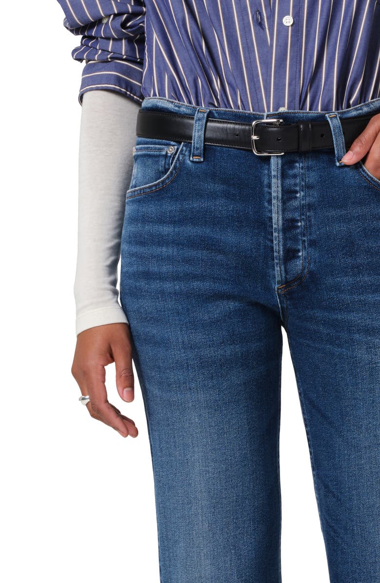 Citizens of Humanity Palma Frayed High Waist Straight Leg Jeans, Alternate, color, 