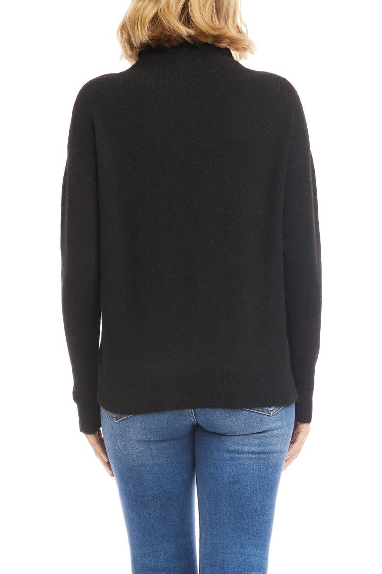 Funnel Neck Sweater, Alternate, color, BLACK