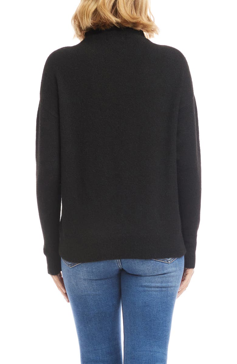 Karen Kane Funnel Neck Sweater, Alternate, color, Black