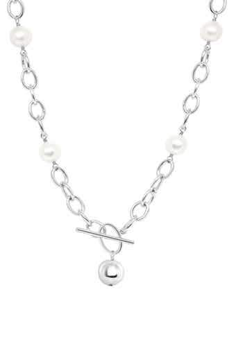 EFFY Sterling Silver Freshwater Pearl Toggle Necklace