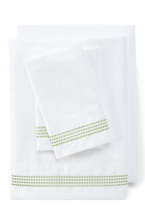Supima Cotton No Iron Sateen Embroidered Sheets - 400 thread count
