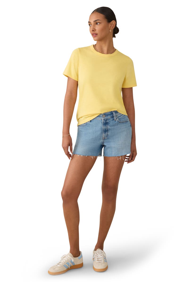 Faherty Sunwashed Organic Cotton T-Shirt, Alternate, color, Sunshine