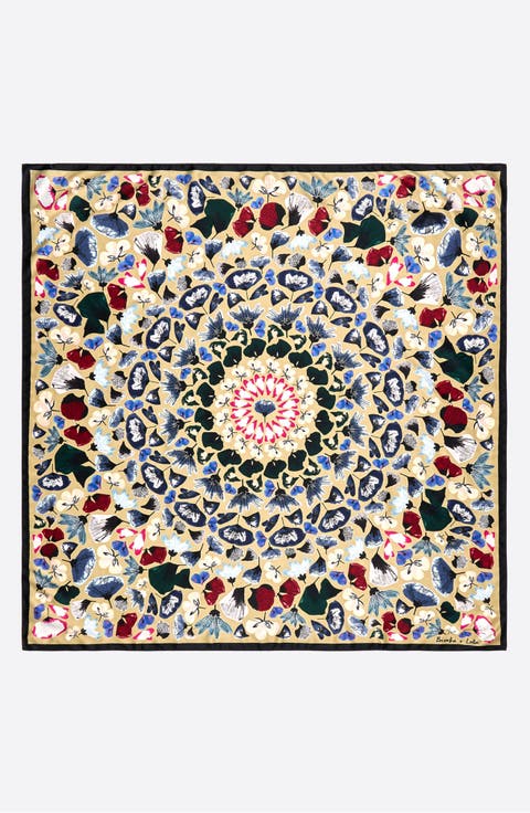Kaleidoscopic Flowers Scarf