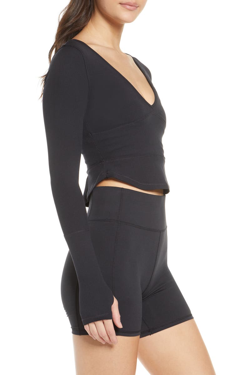 FP Movement by Free People Free People FP Movement Bow Down Long Sleeve Crop Top, Alternate, color,