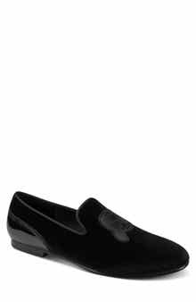 KARL LAGERFELD PARIS Velvet Smoking Slipper