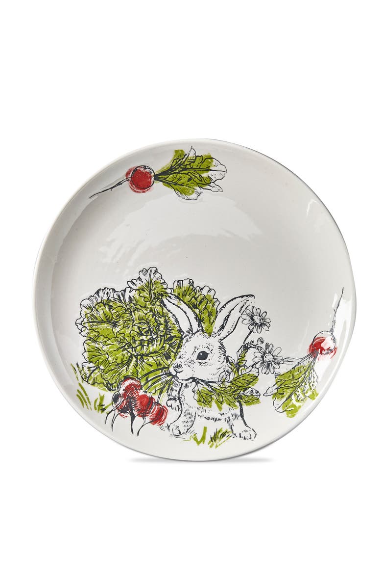 tag Munching Bunny Multicolor Ceramic Appetizer Plates, Main, color, Multicolored