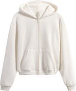 SKIMS COTTON FLEECE ZIP-UP HOODIE