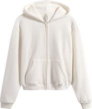 SKIMS COTTON FLEECE ZIP-UP HOODIE
