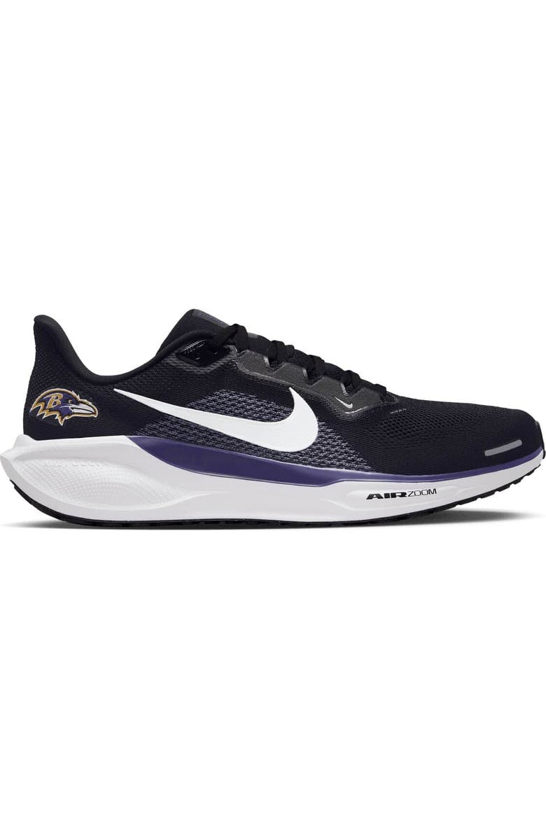 Nike Unisex Nike Black Baltimore Ravens Air Zoom Pegasus 41 Sneakers, Main, color, Black