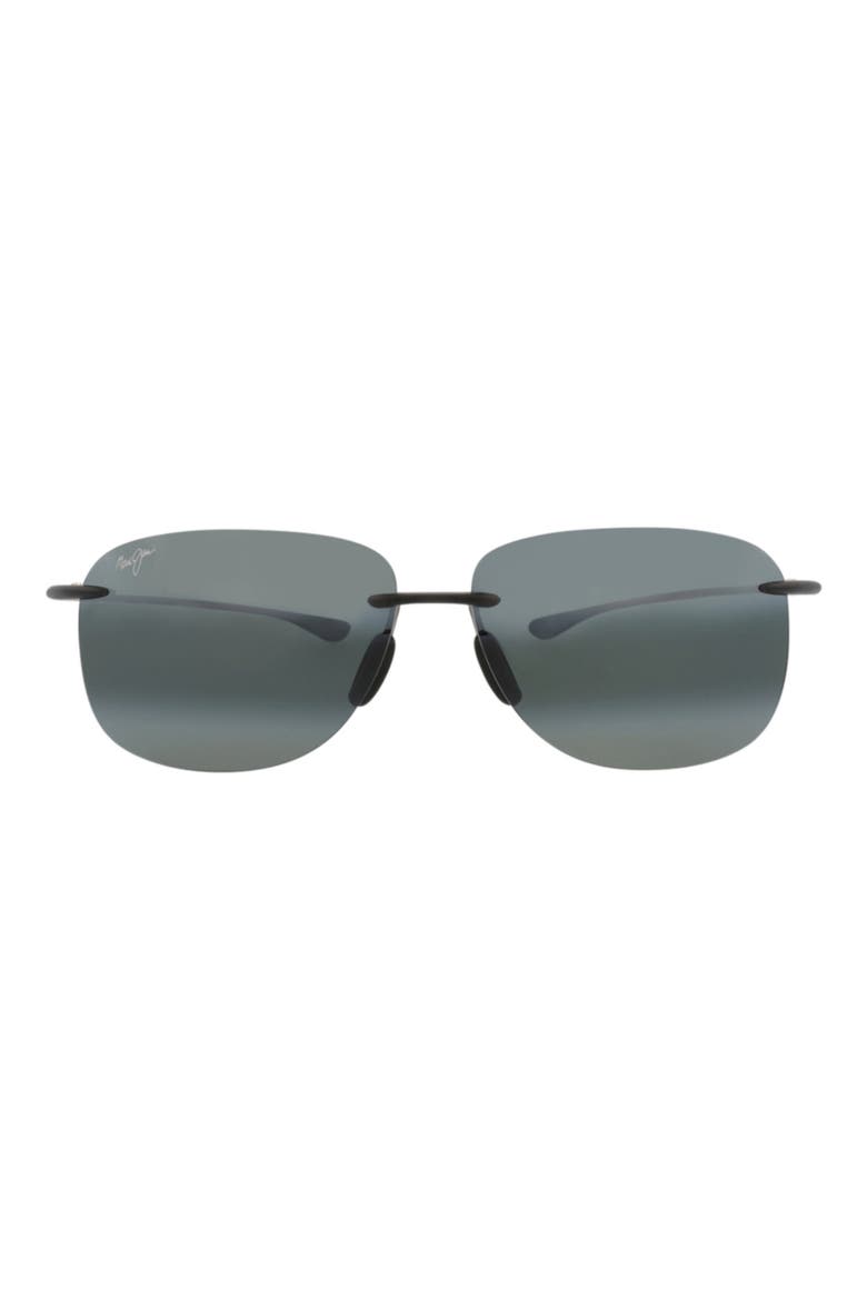 62mm Frameless Polarized Sunglasses, Main, color, GREY GREY GREY