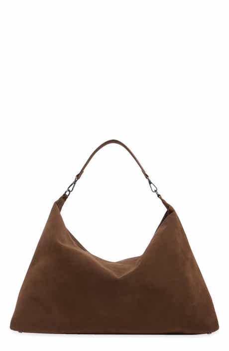 Faux Suede Hobo Bag
