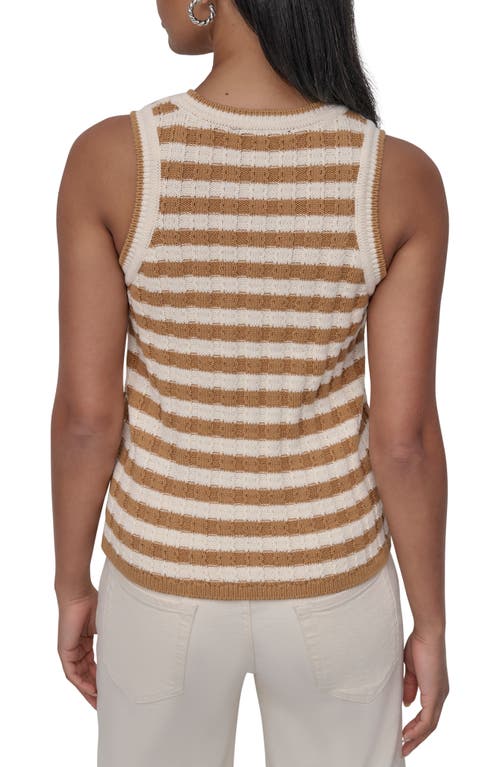 Dkny Jeans Stripe Rib Knit Sleeveless Top