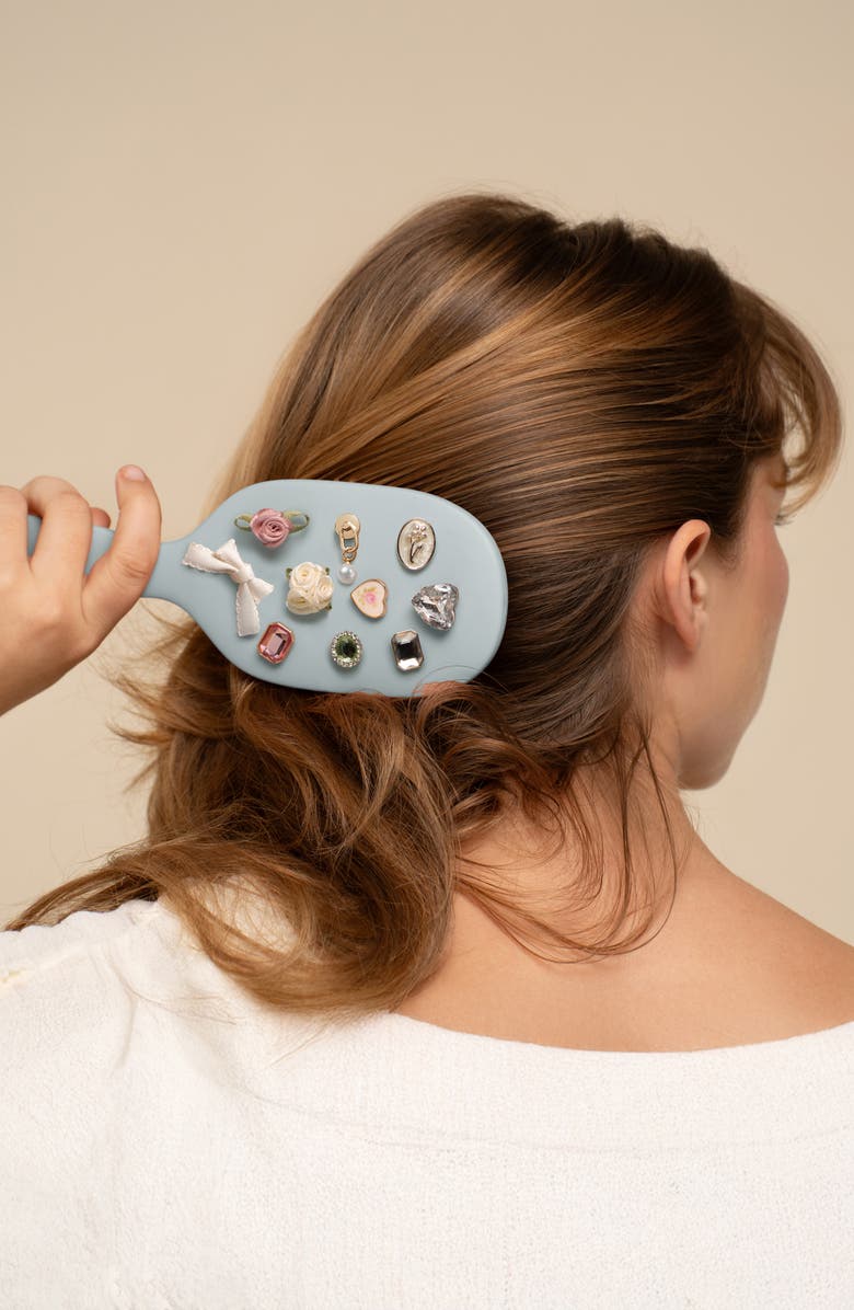 Kitsch Pop<sup>™</sup> Paddle Brush & Charm Set, Alternate, color, Haze Blue